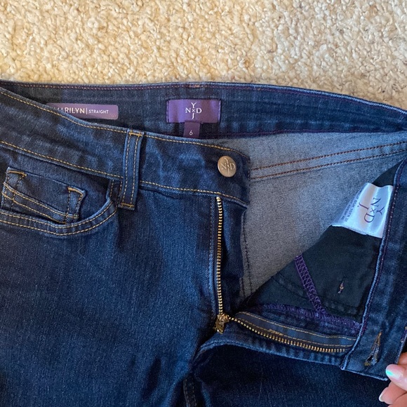 NYDJ Marilyn Straight Dark Wash Jeans - Picture 5 of 11